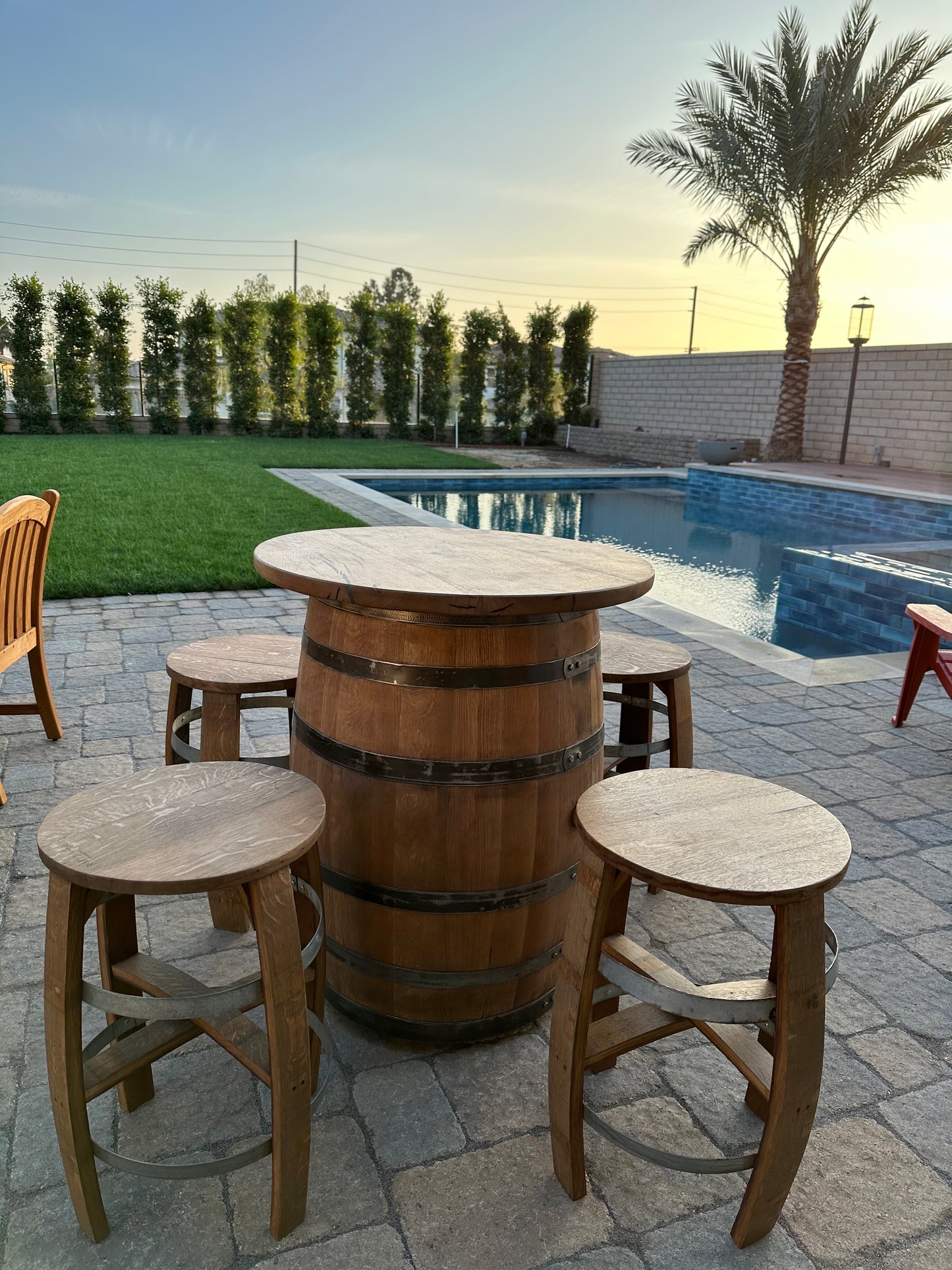 Whiskey Barrel Table