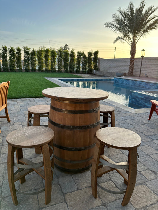 Whiskey Barrel Table